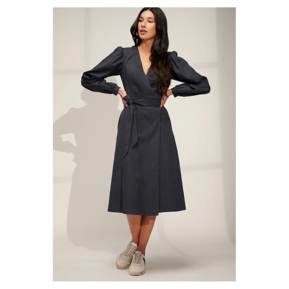 Emma Knudsen Dresses & Skirts - EMMA KNUDSEN • Reese Wrap Dress in Black